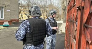 Сотрудники правоохранительных органов возле челябинской школы, где произошла стрельба - РИА Новости, 1920, 26.03.2026