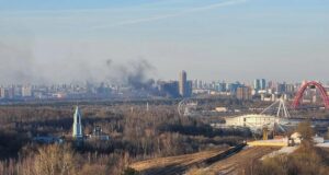 Дым от пожара на северо-западе Москвы - РИА Новости, 1920, 30.03.2026