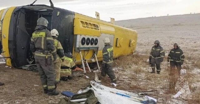 В Забайкальском крае опрокинулся автобус с иностранцами. Один человек погиб, двенадцать человек пост