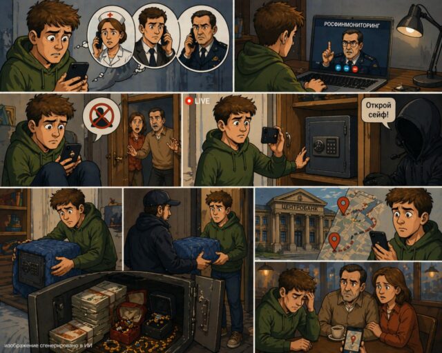 Студент заблокировал родителей, вынес из дома сейф с 55 млн и отдал его мошенникам в Петербурге.