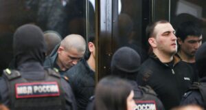 Фигуранты по делу о теракте в концертном зале Крокус Сити Холл в здании суда - РИА Новости, 1920, 06.04.2026