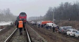 На месте схода вагонов поезда в Ульяновской области - РИА Новости, 1920, 03.04.2026