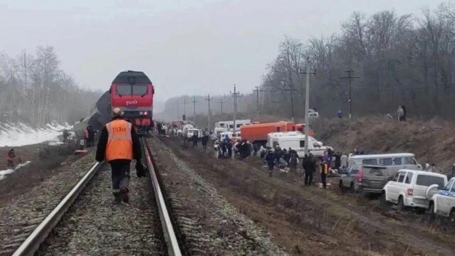 На месте схода вагонов поезда в Ульяновской области - РИА Новости, 1920, 03.04.2026