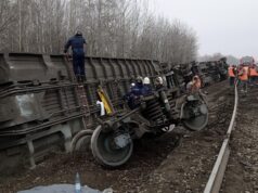 На месте схода вагонов поезда в Ульяновской области - РИА Новости, 1920, 03.04.2026