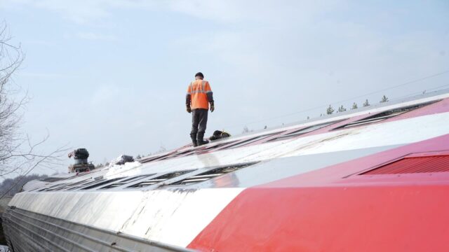 На месте схода вагонов поезда в Ульяновской области - РИА Новости, 1920, 03.04.2026