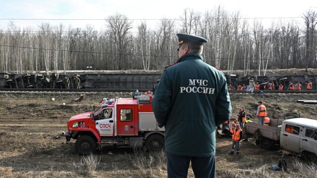 На месте схода вагонов поезда в Ульяновской области - РИА Новости, 1920, 03.04.2026