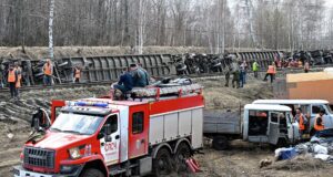 На месте схода вагонов поезда в Ульяновской области - РИА Новости, 1920, 03.04.2026