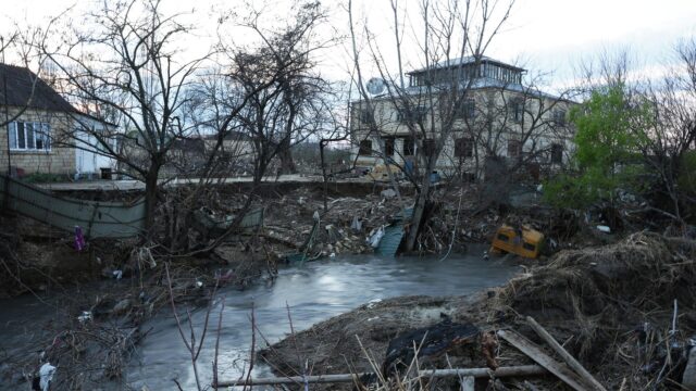 Подтопленные жилые дома в посёлке городского типа Мамедкала в Дербентском районе Дагестана - РИА Новости, 1920, 07.04.2026