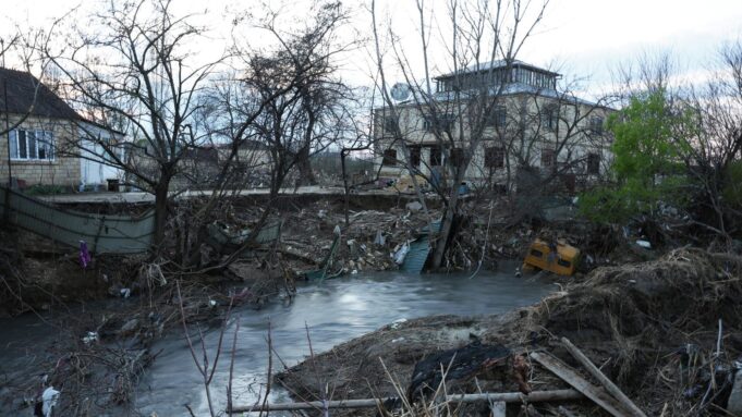 Подтопленные жилые дома в посёлке городского типа Мамедкала в Дербентском районе Дагестана - РИА Новости, 1920, 07.04.2026