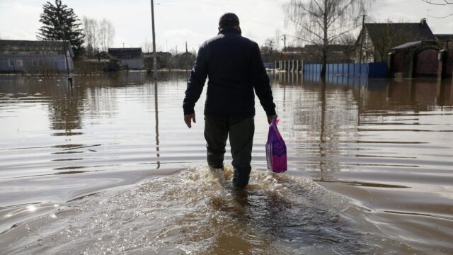 В Нижегородской области подтопило 1,2 тысячи участков из-за паводков Затопленная в результате разлива реки Тёша улица в поселке Шатки в Нижегородской области, апрель 2026 - РИА Новости, 1920, 14.04.2026