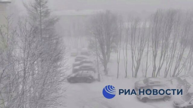 Метель в Мурманске. Кадр видео - РИА Новости, 1920, 22.04.2026