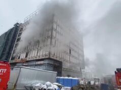 Пожар в строящемся здании в Москве - РИА Новости, 1920, 28.04.2026