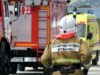 В Новороссийске из-за падения БПЛА вспыхнул пожар на территории нефтебазы Сотрудник МЧС РФ Кубань во время тушения пожара - РИА Новости, 1920, 23.05.2026