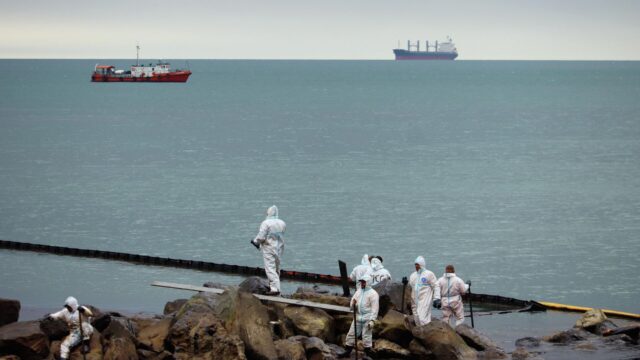 Около Туапсинского НПЗ ликвидировали разлив нефти и сделали земляной вал Очистка побережья в Туапсе от нефтепродуктов - РИА Новости, 1920, 20.05.2026
