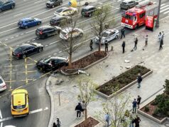 Обстановка на Зубовском бульваре в Москве, где рэпер Navai попал в ДТП - РИА Новости, 1920, 05.05.2026