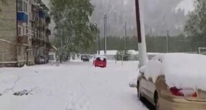 Сугробы после снегопада в Солнечном районе Хабаровского края - РИА Новости, 1920, 30.05.2026