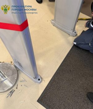На годовалого ребёнка в московском ТЦ «Колумбус» упала арка металлодетектора. Прокуратура организов