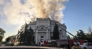 Последствия удара украинского БПЛА по зданию Панорамы Оборона Севастополя 1854-1855 гг. - РИА Новости, 1920, 10.06.2026