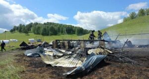 Последствия пожара в частном доме в селе Новые Каратавлы, Башкирия - РИА Новости, 1920, 10.06.2026