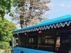 Автобус с пассажирами влетел в дерево на юге Москвы. Пострадали 17 человек, среди них двое грудных д