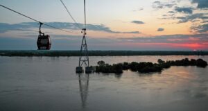 Нижегородская канатная дорога через Волгу между Нижним Новгородом и Бором - РИА Новости, 1920, 05.07.2026