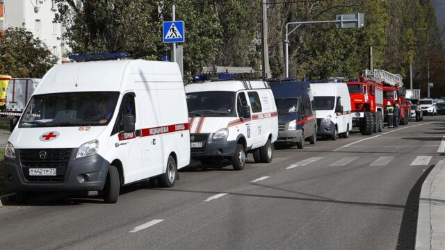 Демидов: В Белгороде при атаке БПЛА на заправку пострадали мужчина и женщина Автомобили специальных служб - РИА Новости, 1920, 08.07.2026