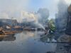 Пожар в эллингах в Кронштадте локализовали на площади в 600 «квадратов» Ликвидация пожара в Кронштадтском районе Санкт-Петербурга - РИА Новости, 1920, 12.07.2026