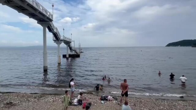 Пирс, обрушившийся в бухте Муравьиная в городе Артем Приморского края - РИА Новости, 1920, 13.07.2026