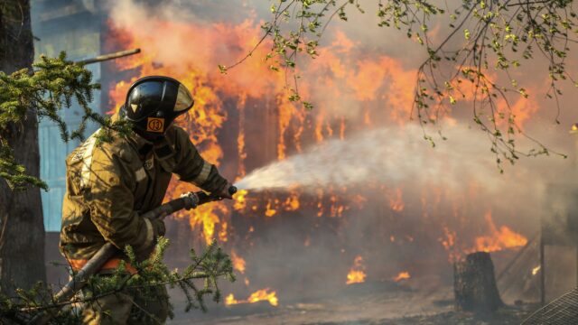 В 15 регионах России за сутки потушили 48 лесных пожаров Сотрудники пожарной охраны МЧС России борются с последствиями природных пожаров - РИА Новости, 1920, 03.08.2026