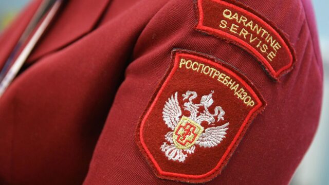 Роспотребнадзор расследует случаи кишечной инфекции в трех детсадах Петербурга Шеврон сотрудника Роспотребнадзора - РИА Новости, 1920, 19.08.2026