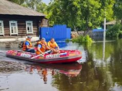 В Приморье из-за ливней подтопило 16 домов и 182 участка Сотрудники МЧС России во время ликвидации последствий дождевого паводка - РИА Новости, 1920, 03.08.2026