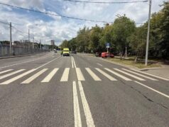 Пешеходный переход, на котором водитель грузовика сбил женщину в Москве - РИА Новости, 1920, 12.08.2026