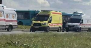 Автомобили скорой помощи на месте столкновения автобусов в Санкт-Петербурге - РИА Новости, 1920, 27.08.2026