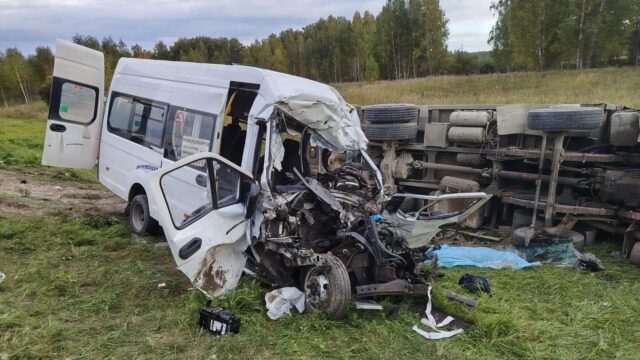 Последствия ДТП с участием микроавтобуса и грузовика в Новосибирской области - РИА Новости, 1920, 05.09.2026